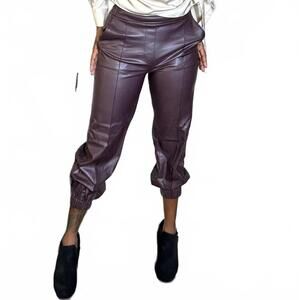 HUGO BOSS New! Faux Leather Jogger Pants Size 4